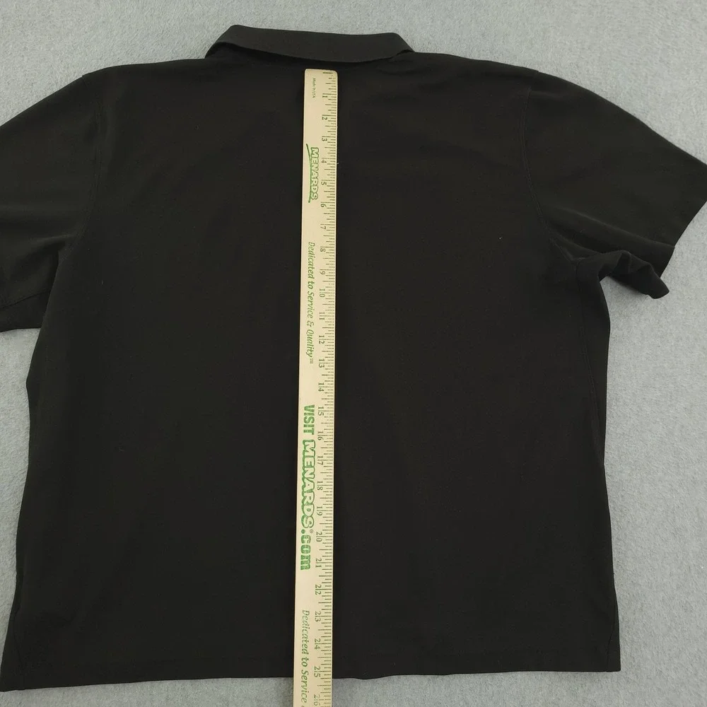 The North Face Polo Shirt Mens 2XL Short Black 1/4 Zip Performance Stretch